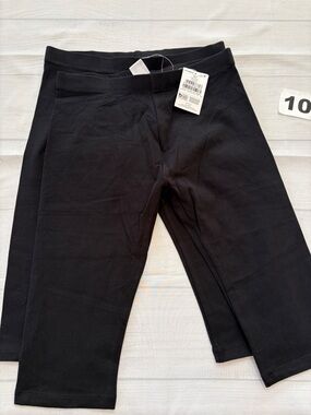 next Black cropped leggings x2